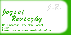 jozsef reviczky business card