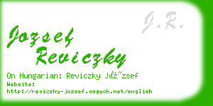 jozsef reviczky business card